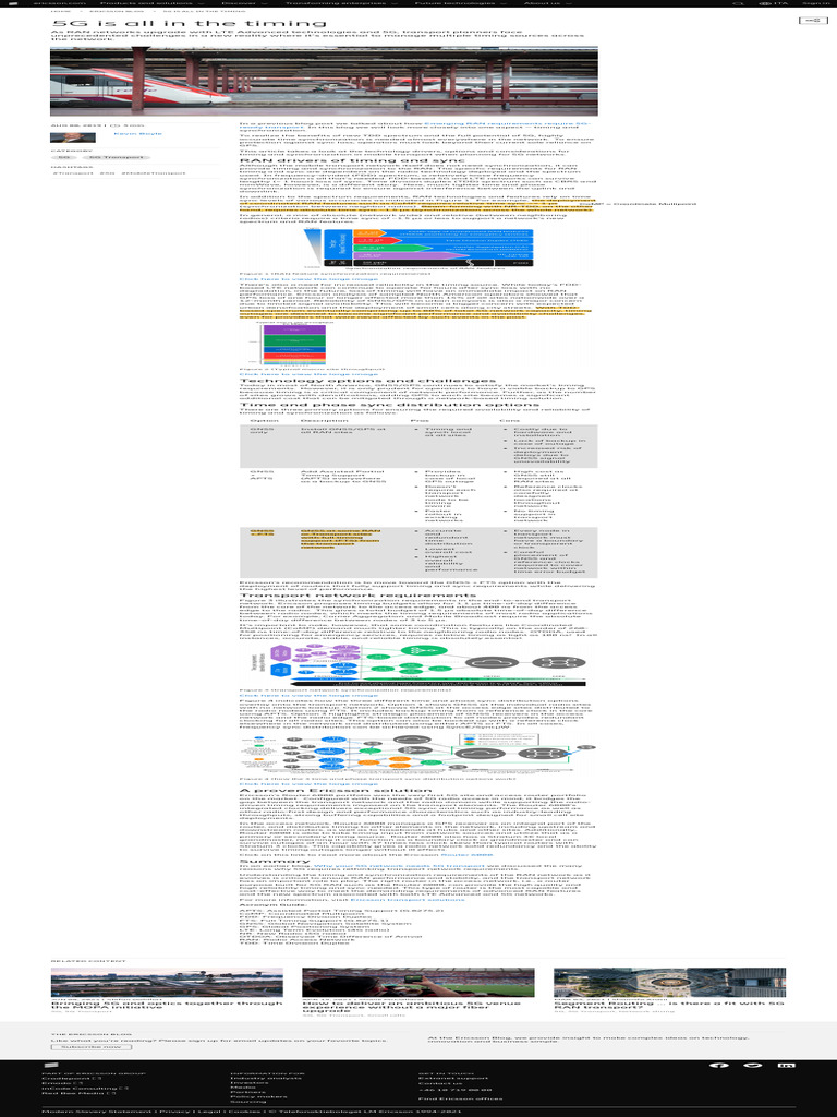 5G Timing and Synchronization Solutions | PDF | Lte (Telecommunication ...