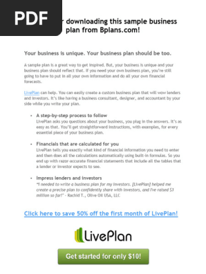 NANCY Catering Business Plan