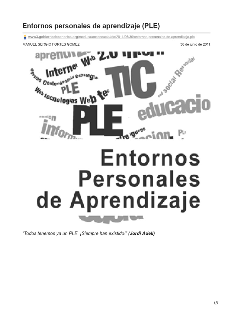 U3 - S10 - LO - Entornos Personales de Aprendizaje PLE | PDF ...