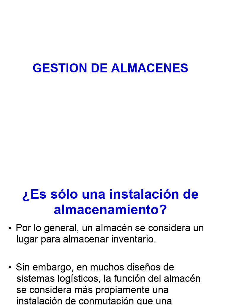 Gestión Eficiente de Almacenes | PDF | Almacén | Paleta