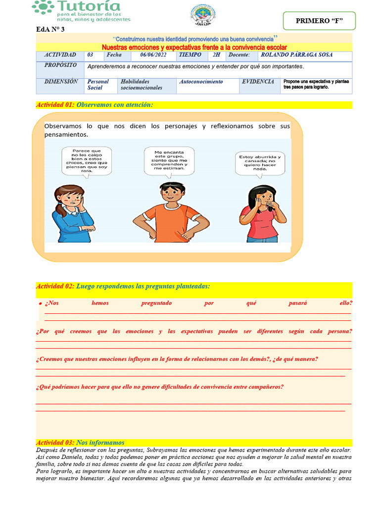 Salud Mental y Convivencia Escolar | PDF | Mente | Las emociones