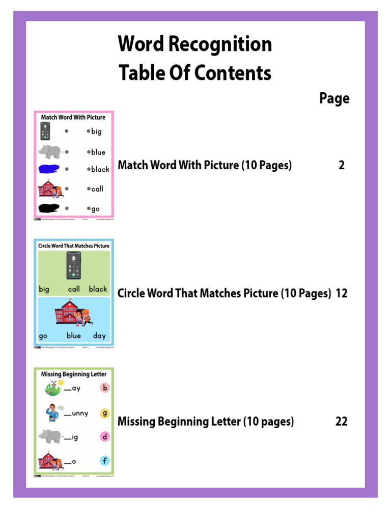 Word Recognition | PDF