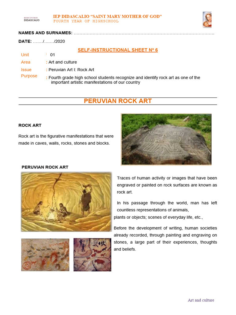 Peruvian Rock Art for High School Students | PDF | Rock Art | Pigment