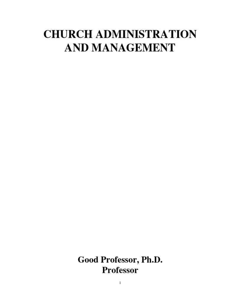 Church Administration and Management Guide | PDF | Leadership | Narcissism