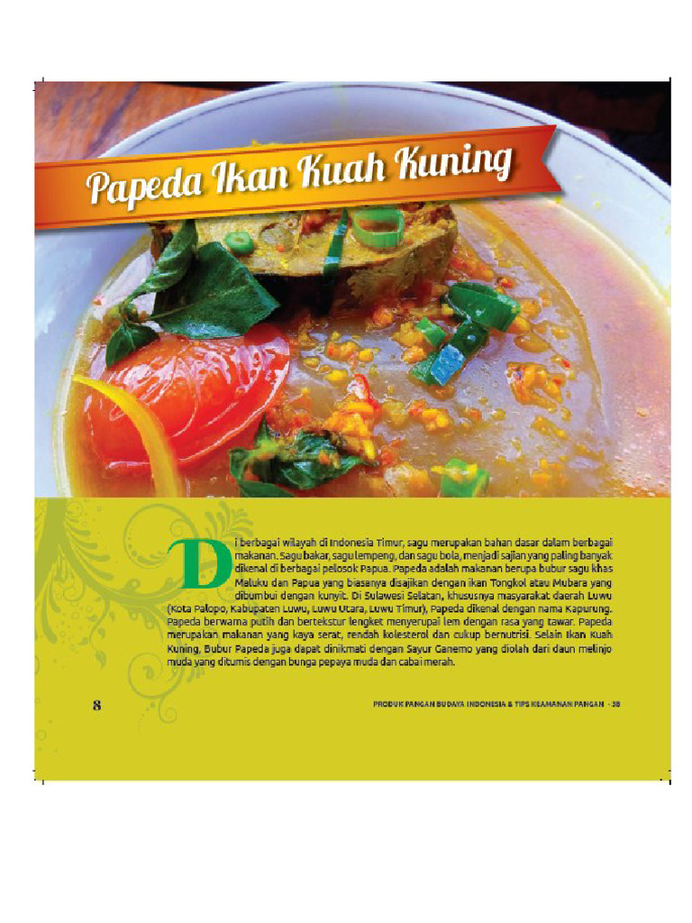 Resep Papeda Kuah kuning maluku | PDF