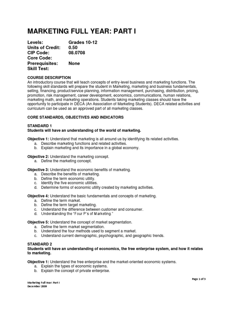 Intro to Marketing Course Overview | PDF | Sales | Economic System