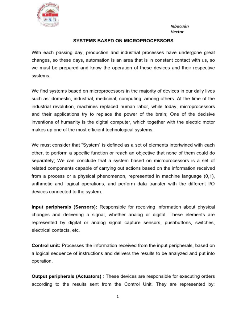 Microprocessor-Based Systems | PDF | Central Processing Unit | Read ...