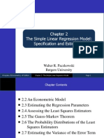 1 Simple Linear Regression Model