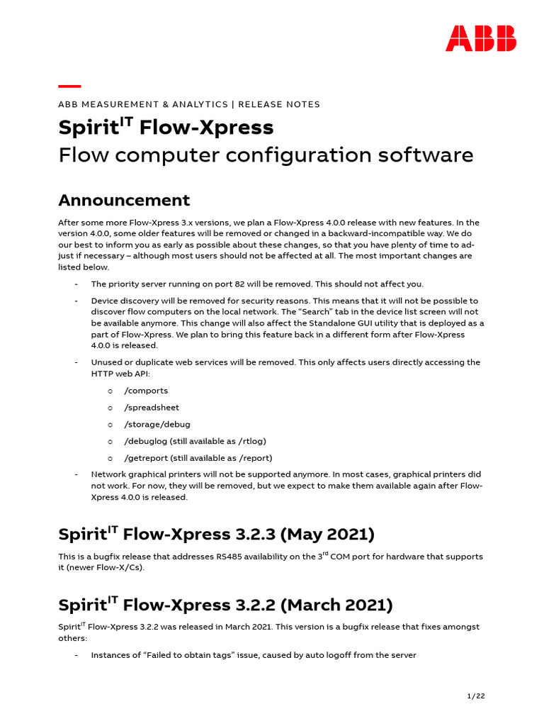 Flow-Xpress Release Notes - RN - FlowXpress-EN | PDF | World Wide Web ...