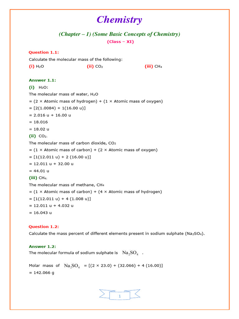 Molar Mass and Empirical Formulas in Chemistry | PDF | Mole (Unit) | Argon