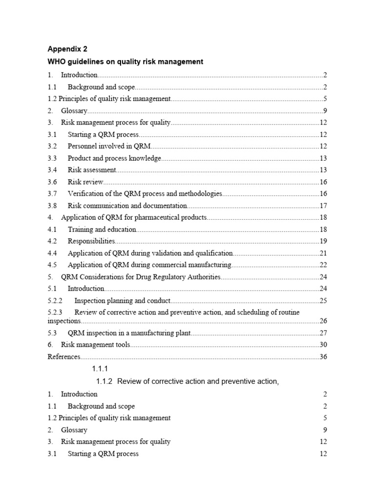 WHO Guidelines on Pharmaceutical QRM | PDF | Risk | Risk Assessment