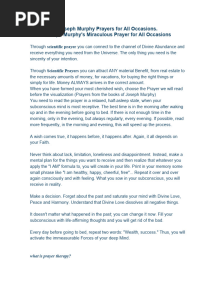 Joseph Murphy Prayers For All Occasions