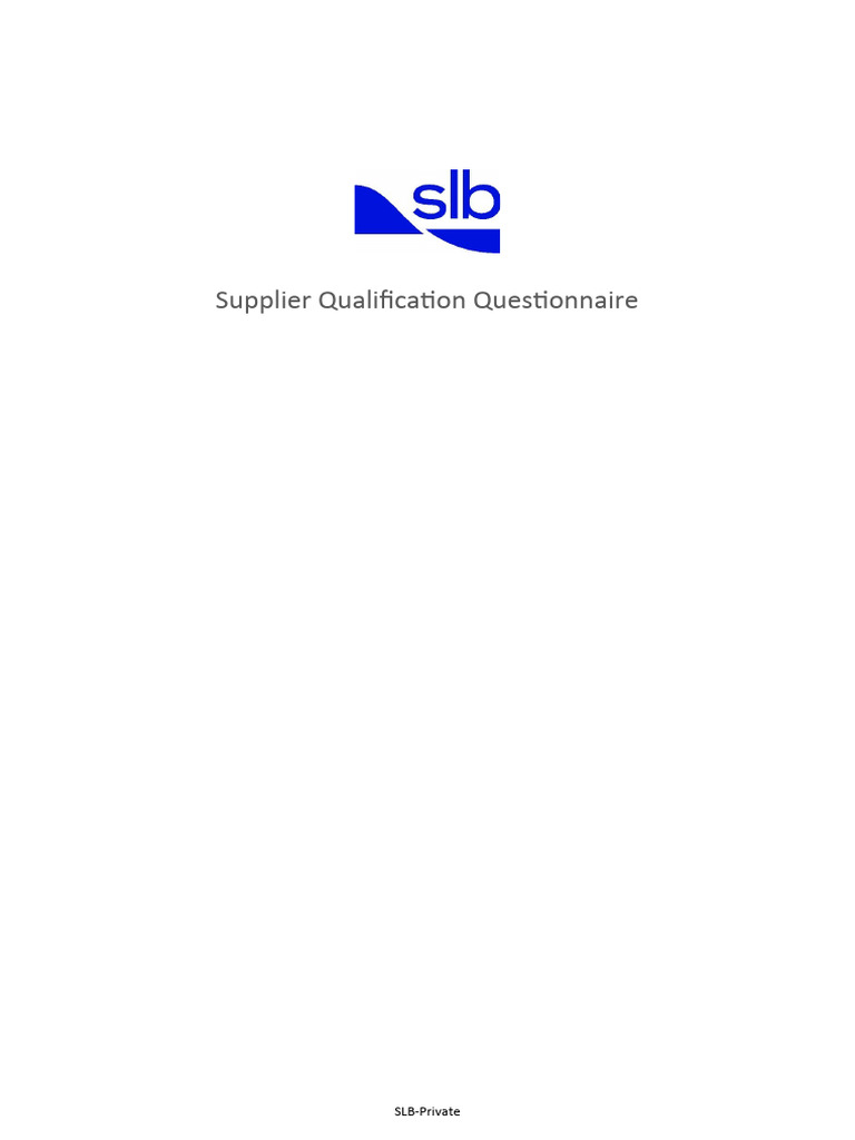 07Supplier Qualification Questionnaire PDF Scrap Climate Change