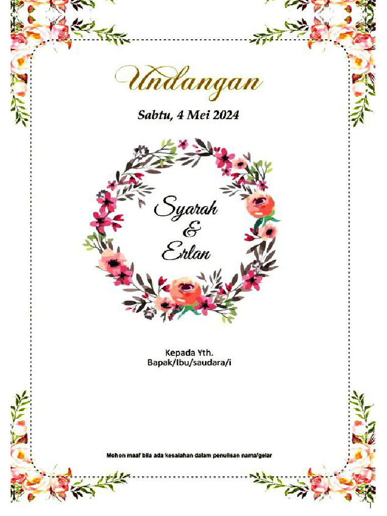 Undangan Pernikahan Pdf