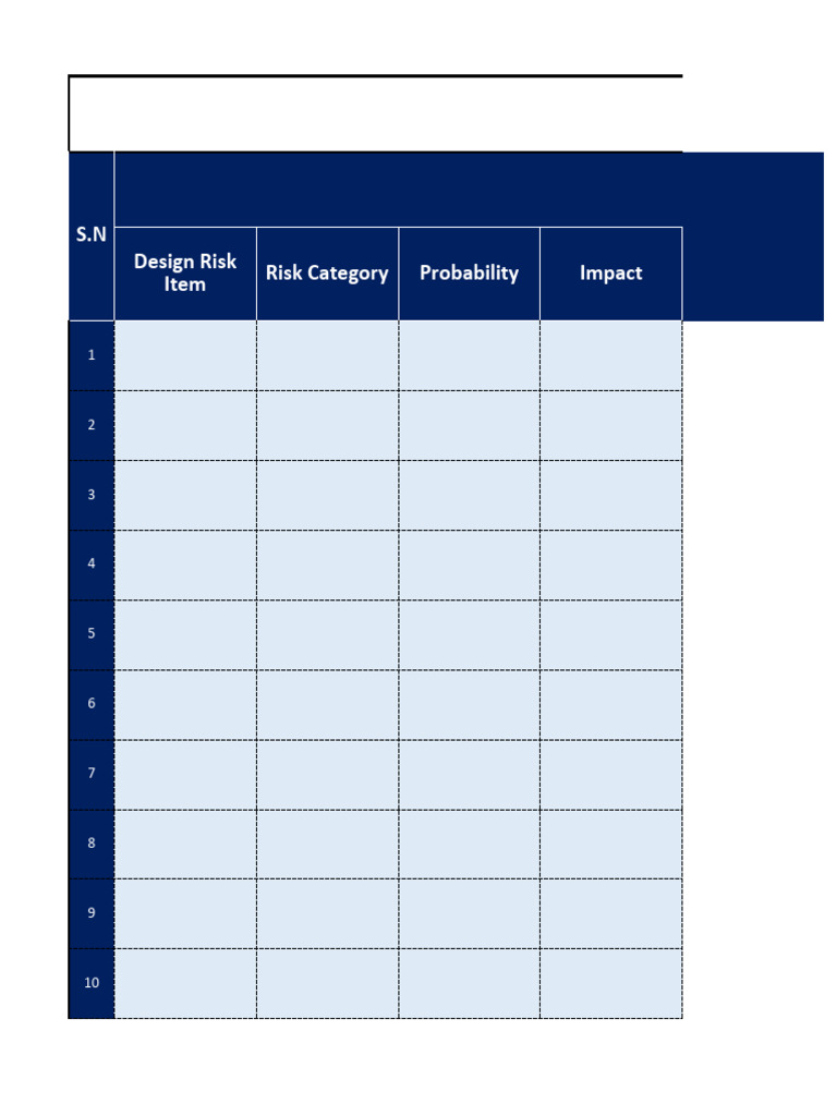 Risk Register Ip Martix Pdf Risk Safety
