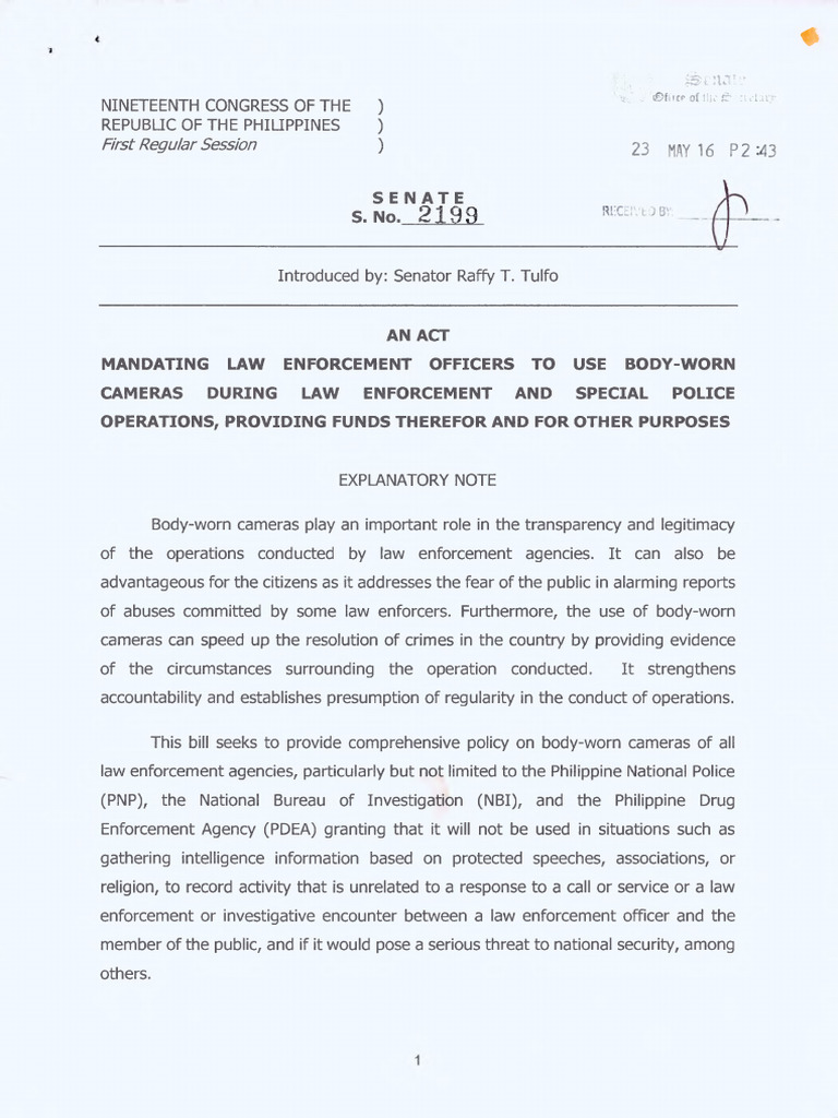 First Regular Session: Senate | PDF | Search Warrant | Arrest