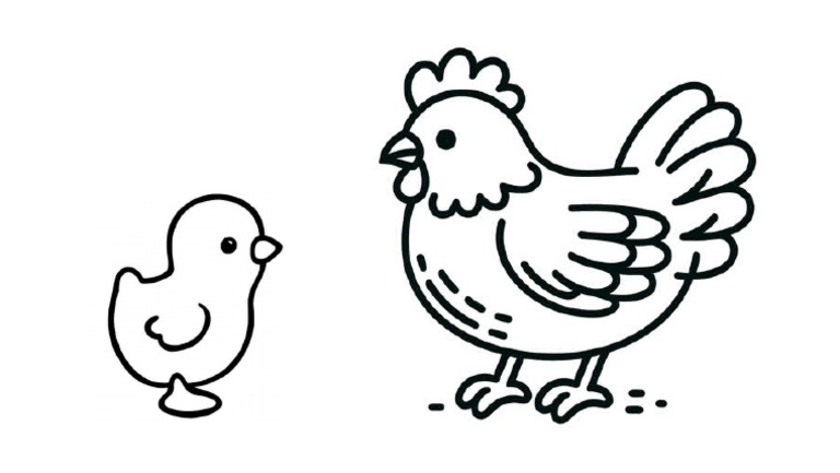Printable For Kids Hen Chicken | PDF