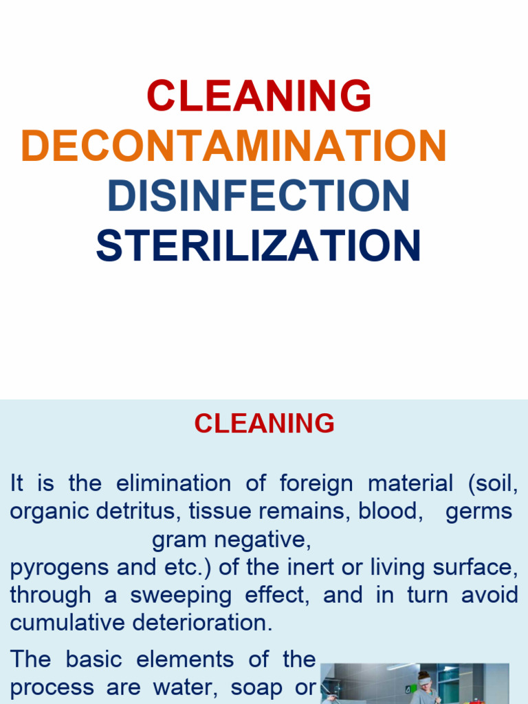 Decontamination and Disinfection Guide | PDF | Disinfectant ...