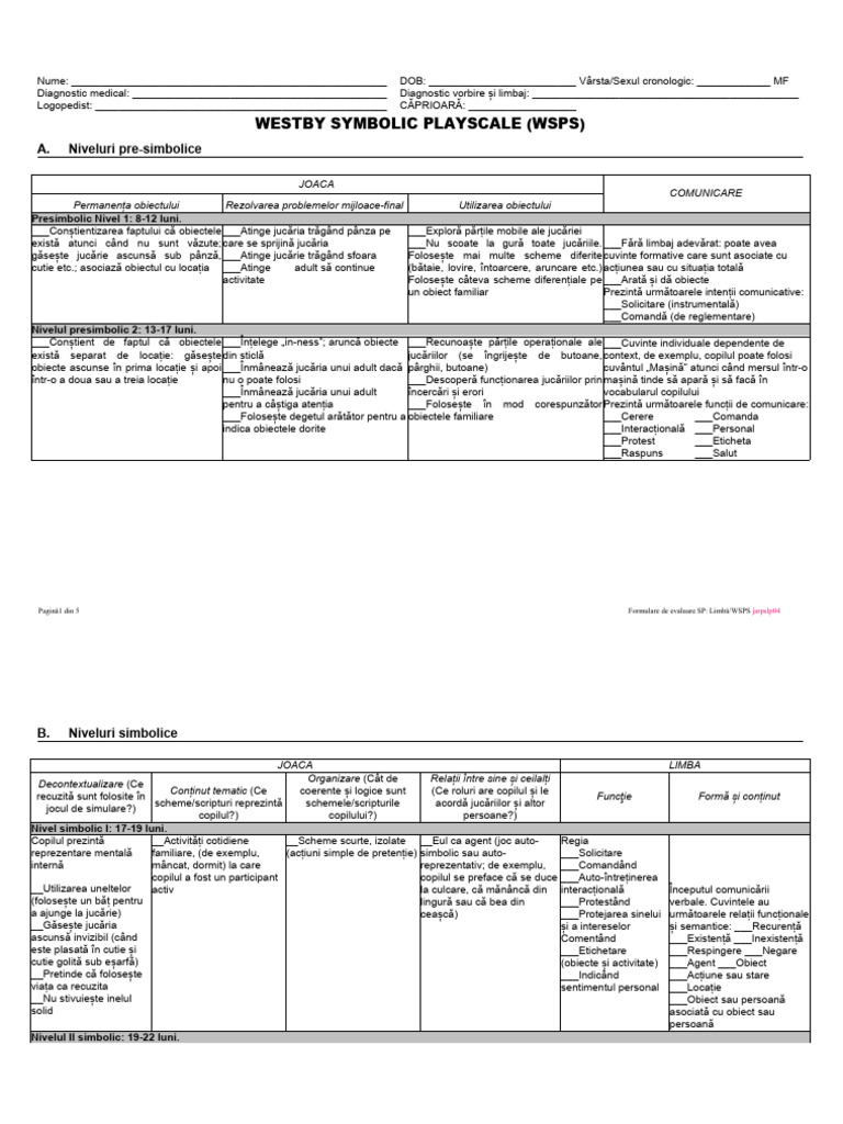 Westby Play Scale PDF | PDF
