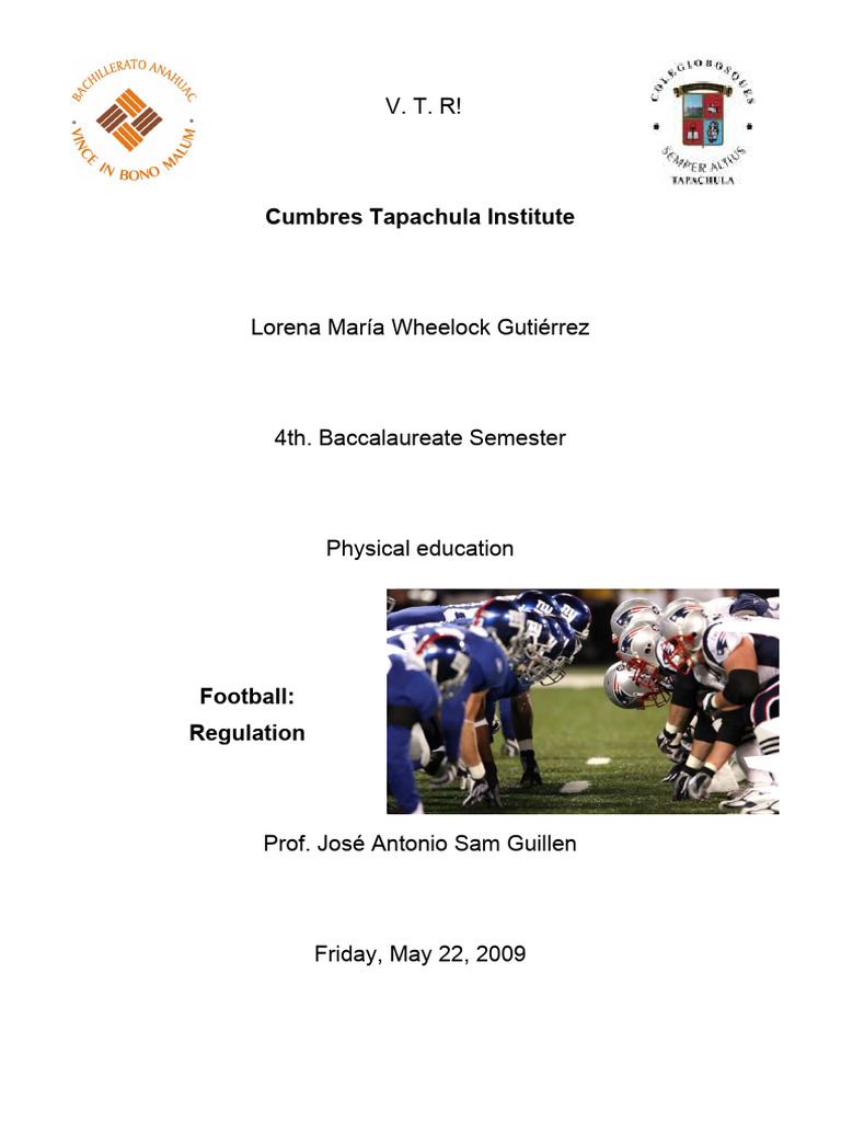 Football Pdf American Football Team Sports