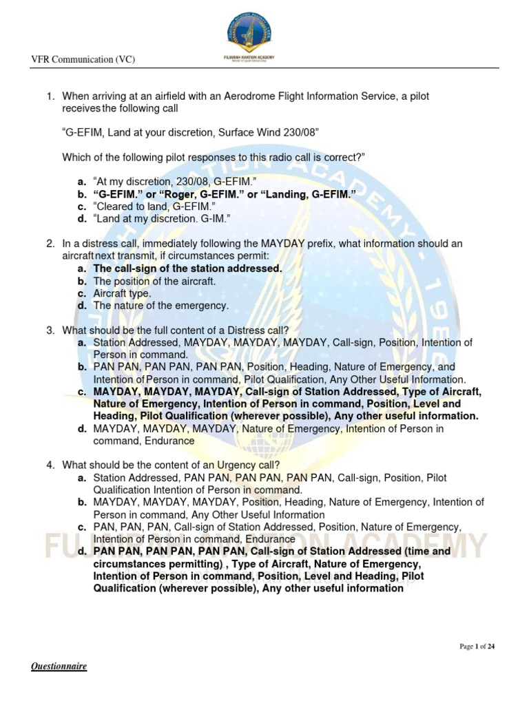 Communication PPL PDF | PDF | Transponder (Aeronautics) | Visual Flight ...