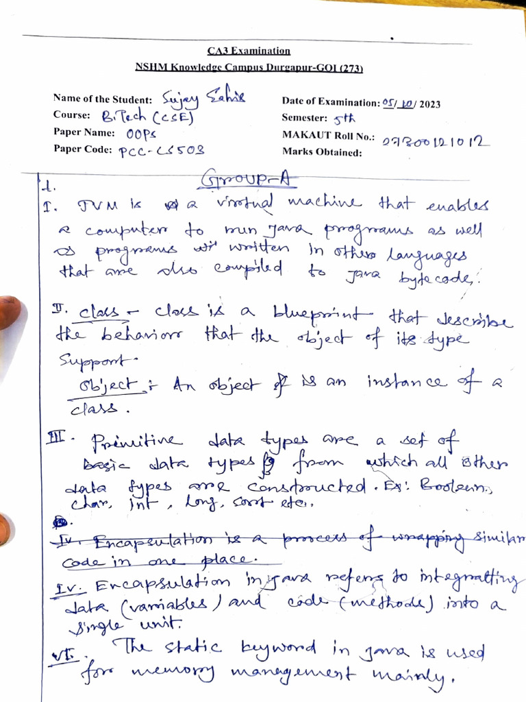 Java Object-Oriented Programming Exam | PDF