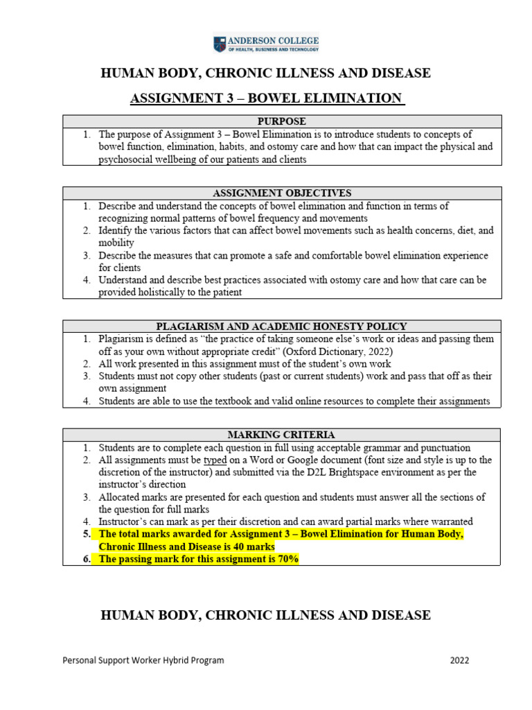 4human body assignment 3 bowel elimination download free pdf