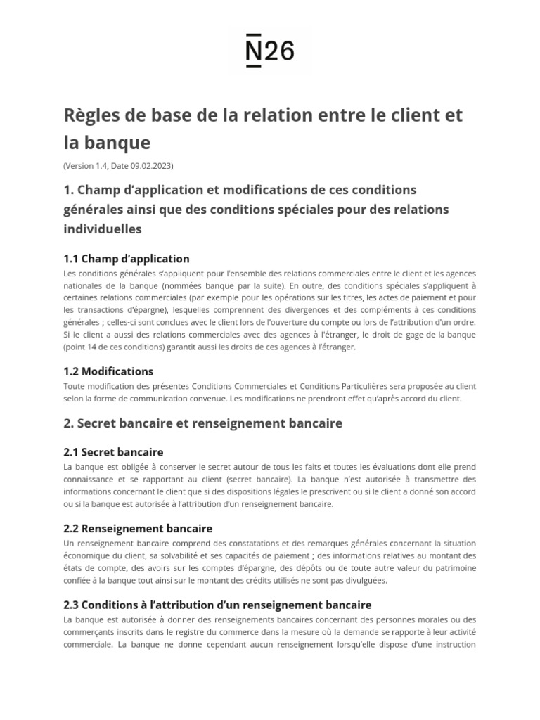 Règles de la relation client-banque | PDF | Banques | Crédit