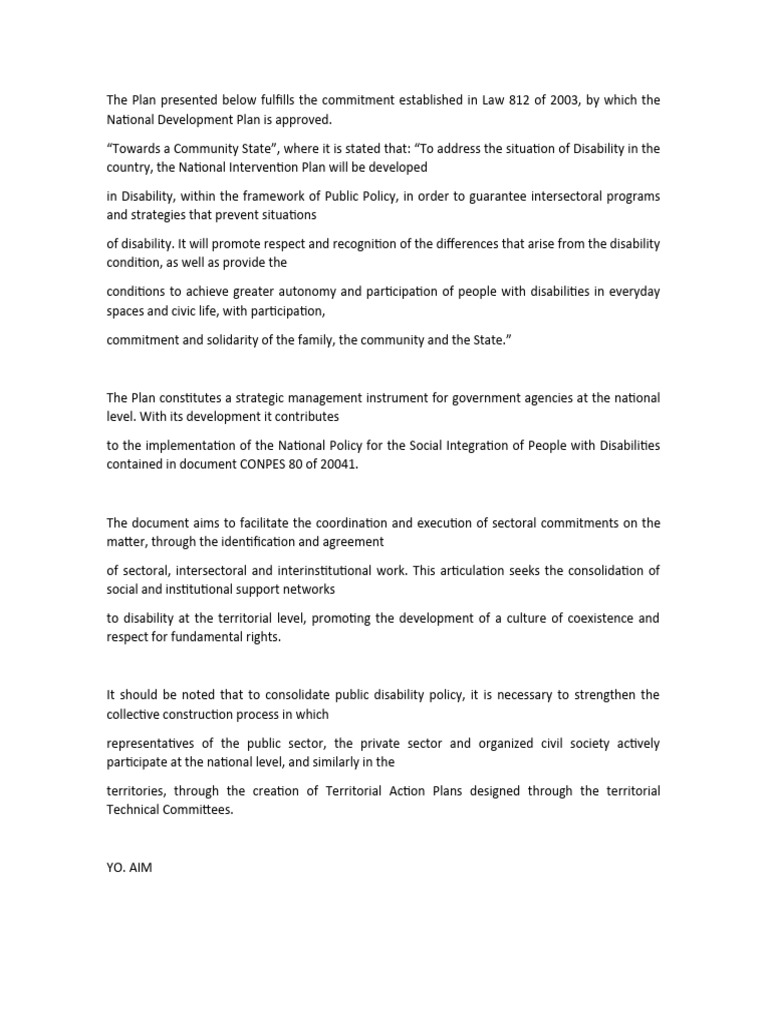 Policy Framework Example