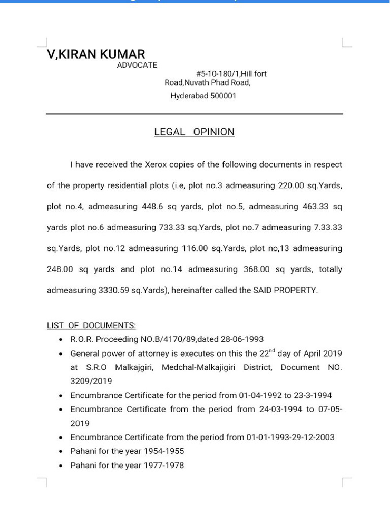 RK Puram Legal | PDF