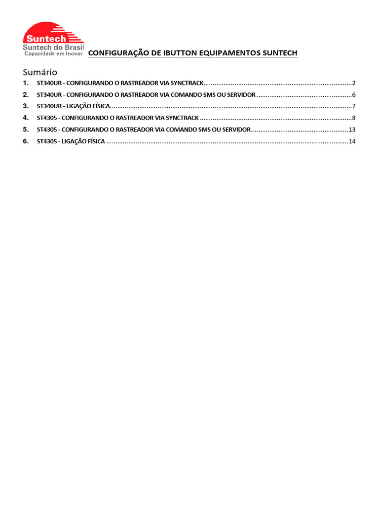 Configuração de iButtons em Suntech | PDF | Informática
