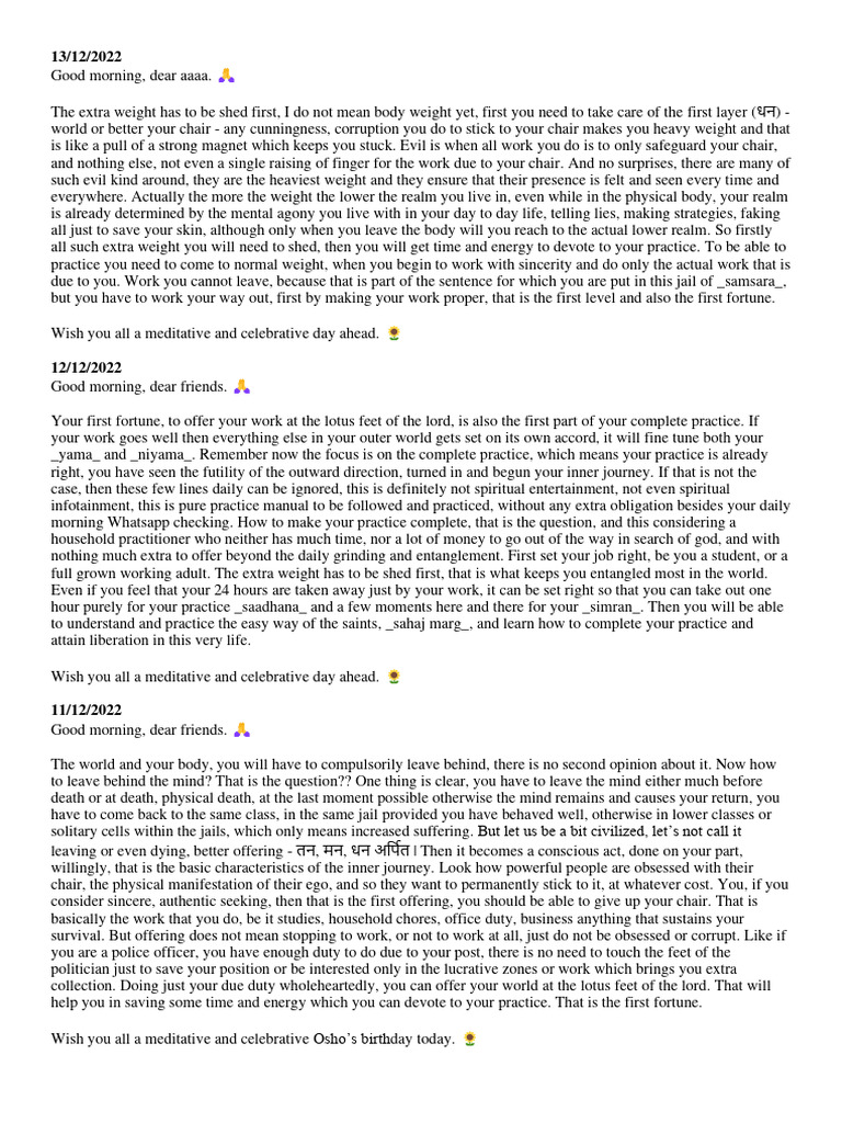 Daily Meditation Classes Online