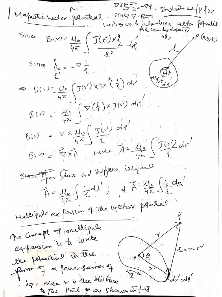 Magnetic Vector Potential | PDF