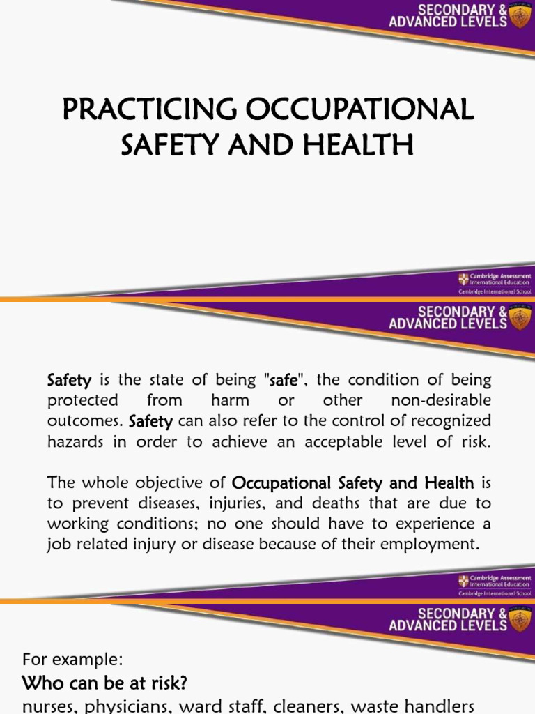 Occupational Safety And Health Pdf Personal Protective Equipment