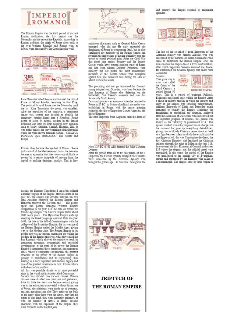 Triptych of The Roman Empire | PDF | Ancient Rome | Augustus