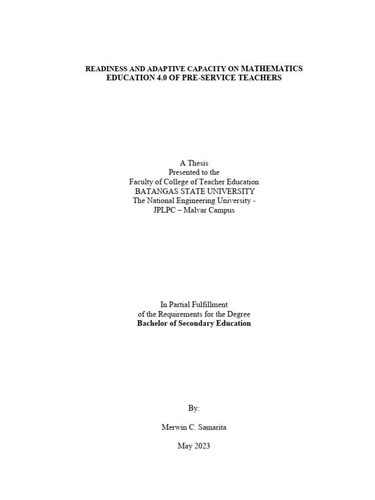 FINAL - Mathematics Education 4.0 Without Header - June 5, 2024 | PDF ...