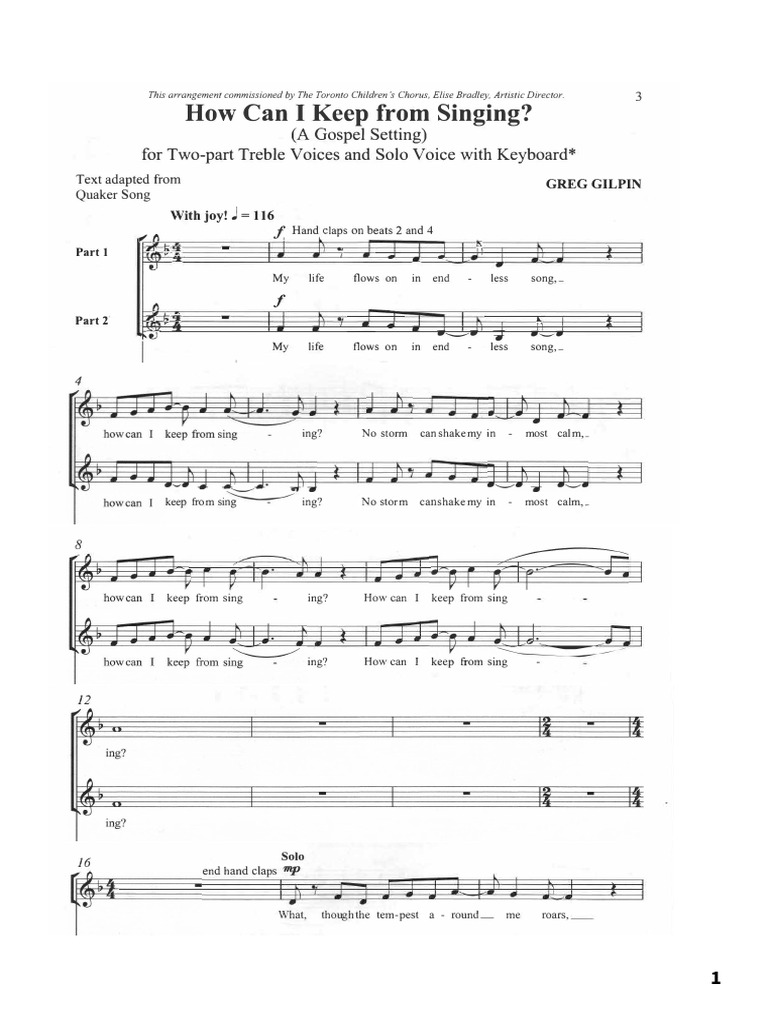 How can i keep from singing koorpartij pdf musical compositions