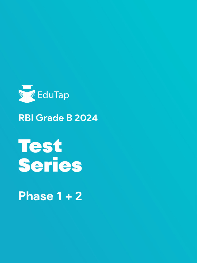 RBI Grade B 2024 Test Series Overview | PDF | Ios | Computing
