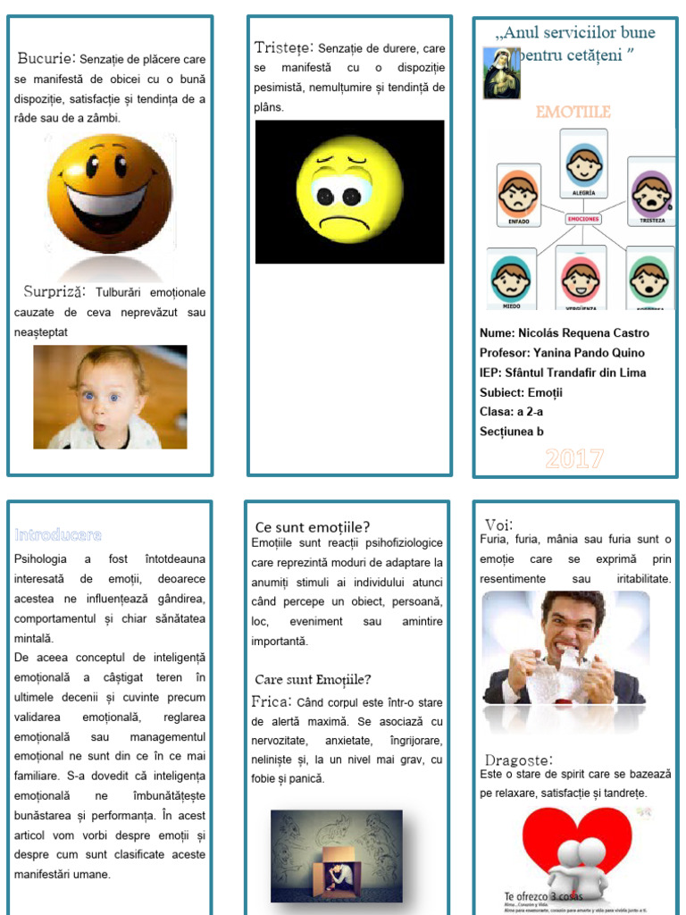 Triptic Emoții | PDF
