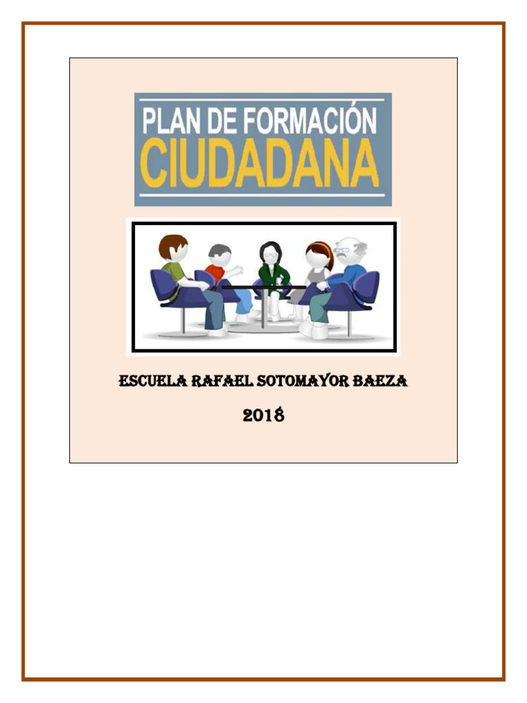 Plan de Formación Ciudadana Escolar | PDF | Educación de la primera ...