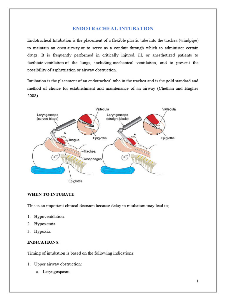 Endotracheal Intubation | PDF | Medical Specialties | Respiratory System