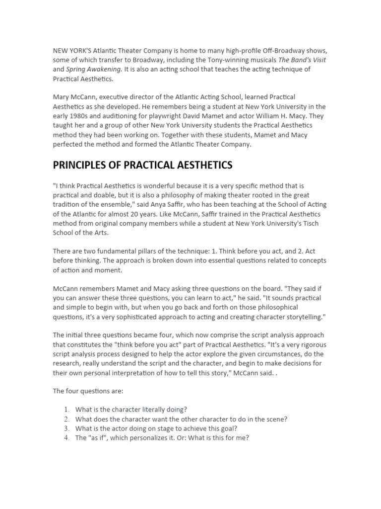 Practical Aesthetics PDF