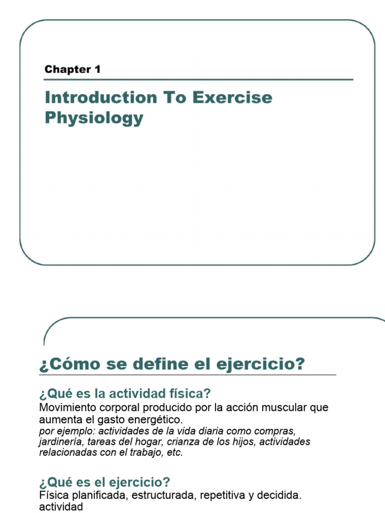 Definición y Beneficios del Ejercicio | PDF | Fisiología | Aptitud física