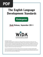 Wida Eld Standards Draft Kindergarten1