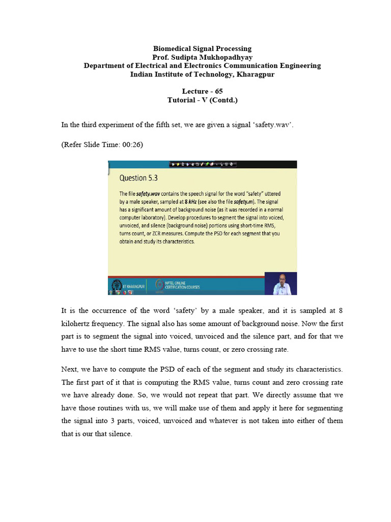 Lec 65 | PDF | Spectral Density | Electronics