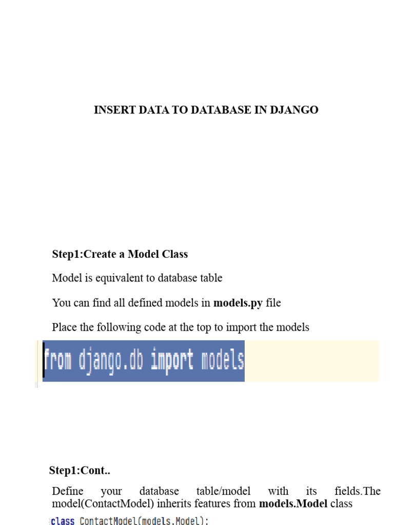 Insert Data into Django Database | PDF | Computers