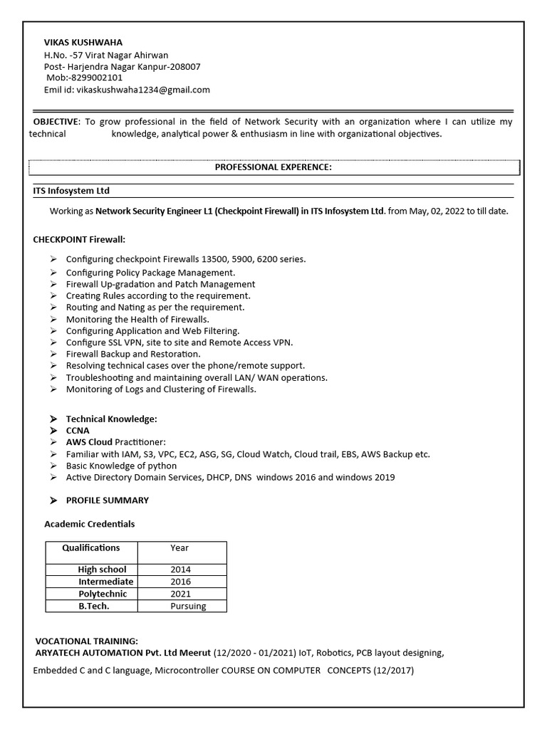 Network Security Engineer L1 | PDF | Firewall (Computing) | Cyberspace