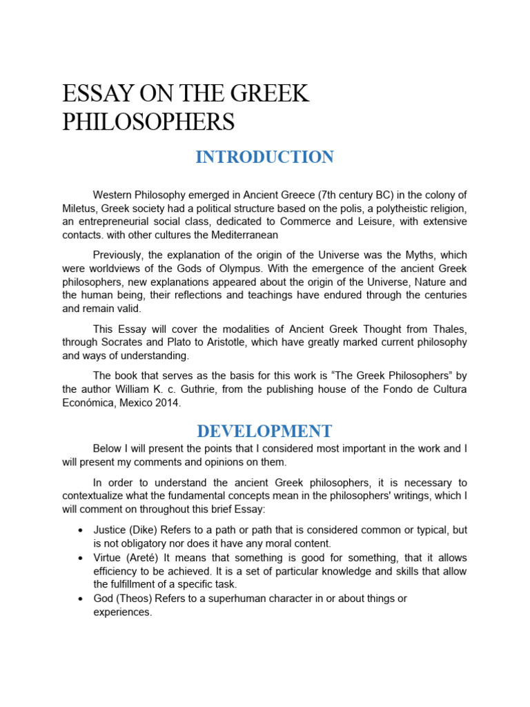 Ancient Greek Philosophers Explained | PDF | Ancient Greek Philosophy ...
