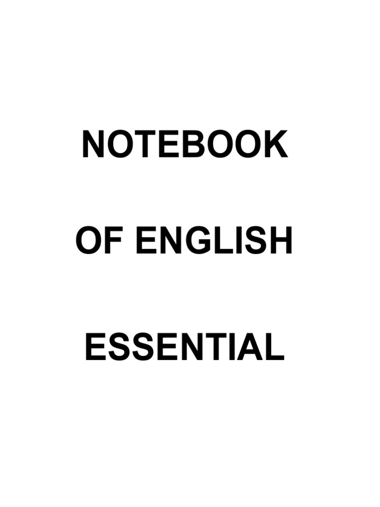 Essential English Workbook Guide | PDF | Plural | Grammatical Number