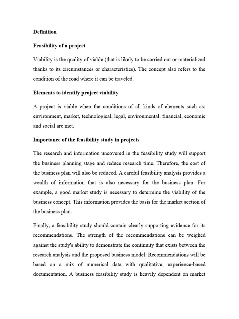 Understanding Project Feasibility Studies | PDF | Feasibility Study ...